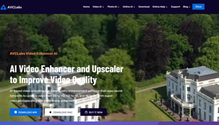 AVCLabs Video Enhancer AI para melhorar qualidade de video
