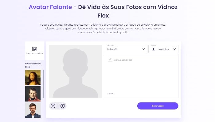 avatar falante - Vidnoz AI