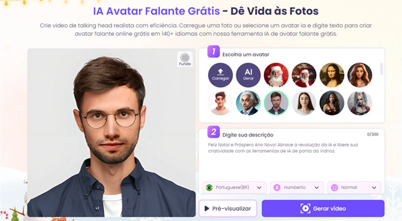 Vidnoz avatar falante ia