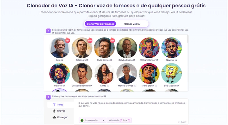 Vidnoz gerador de narração ia